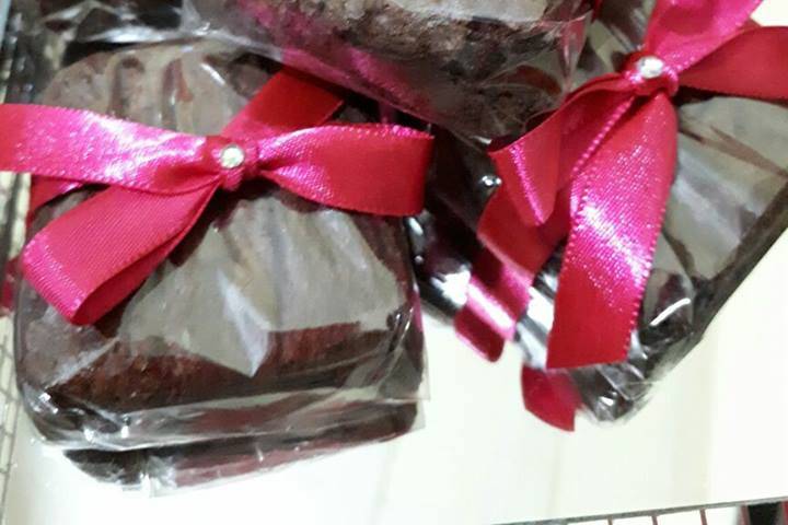 Brownie celofane e fita pink