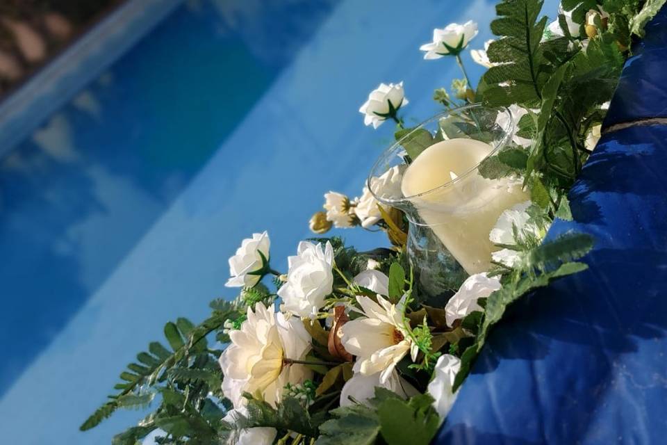 Piscina casamento decor