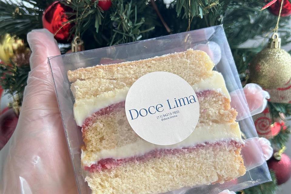 Slice cake ninho com morango