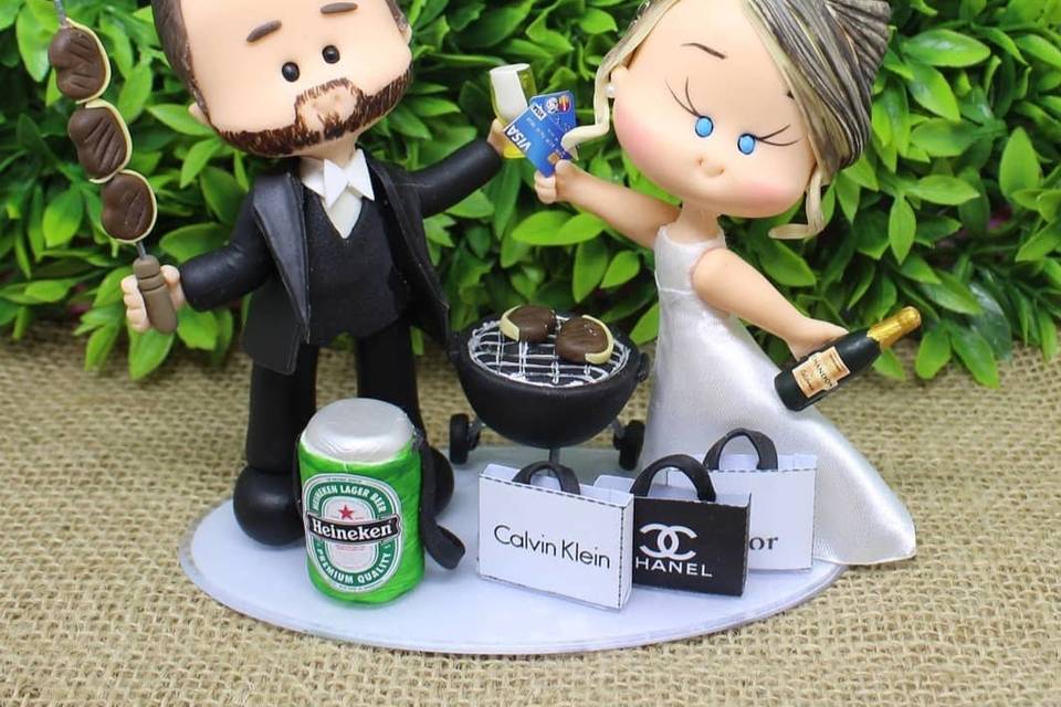Noivinhos em biscuit