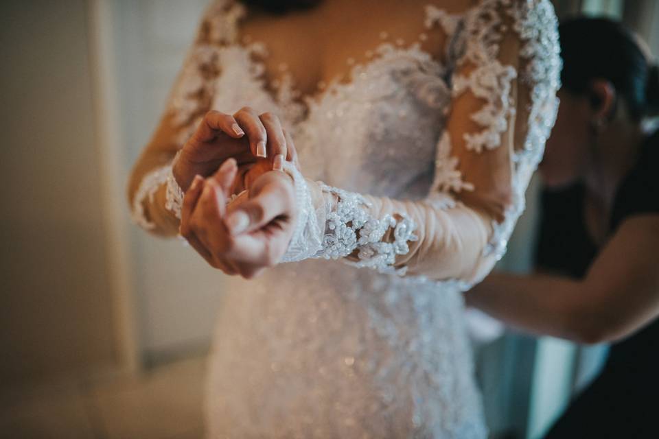 Tecido vestido de noiva