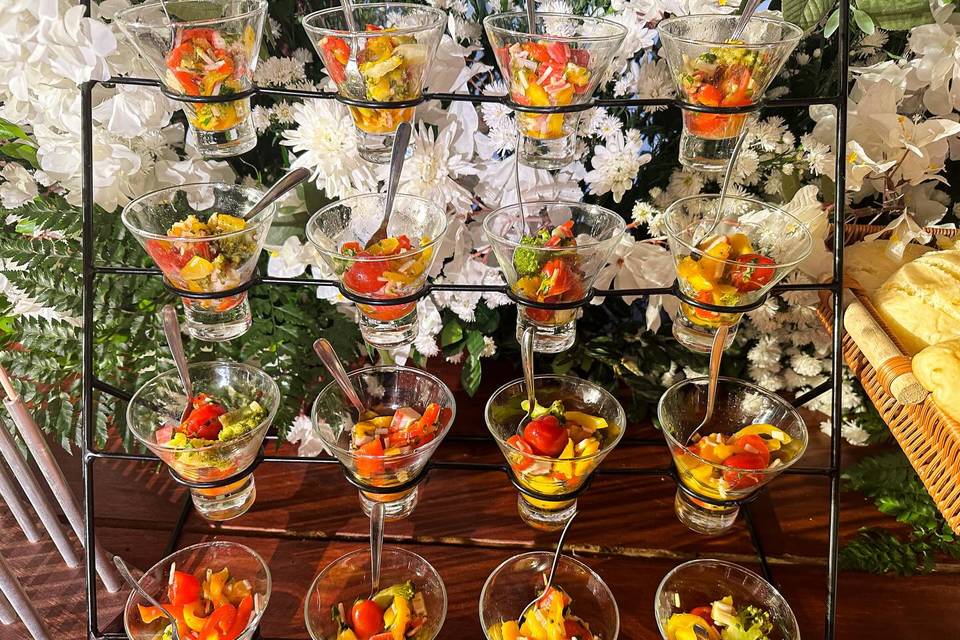 Salada nas tacinhas