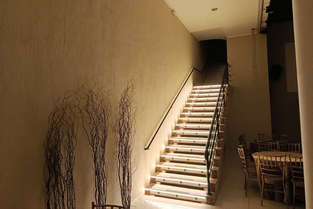 Escada de led iluminada