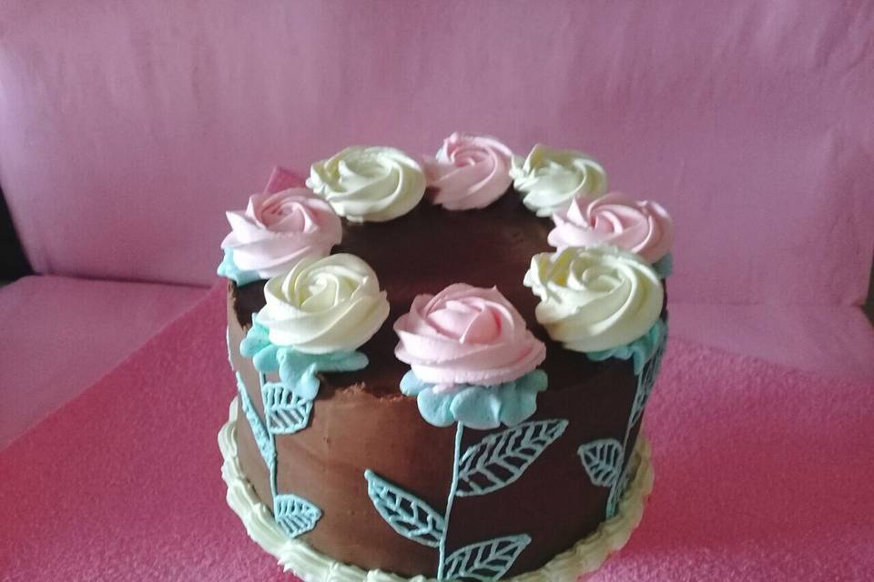Chocolatecake com Flores