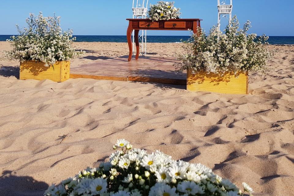 Cerimônia pé na areia