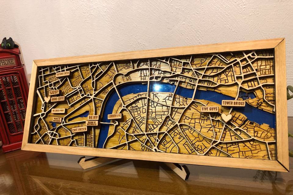 Mapa lua de mel Londres
