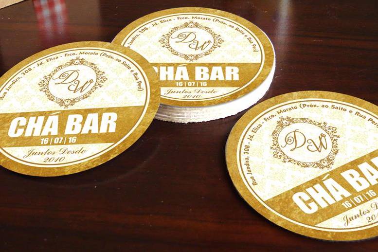 Convite Porta Copos - Chá Bar