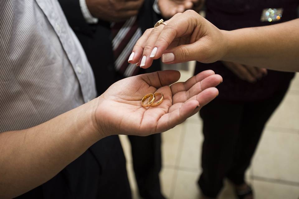 Casamento Bia e Gidel: aliança