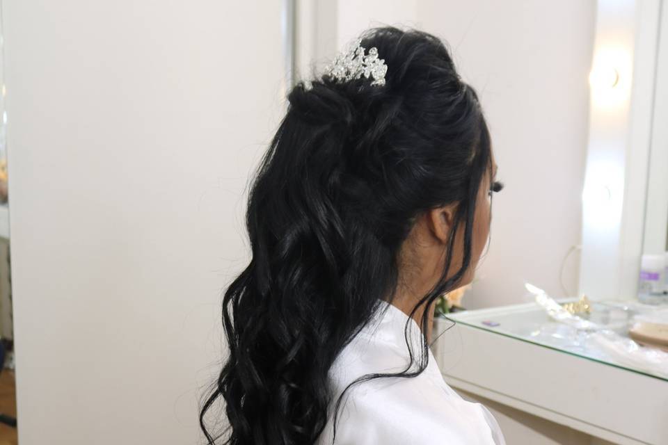 Penteado semi preso