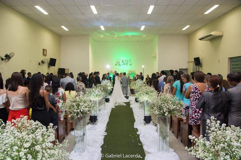 Igreja decorada casamento