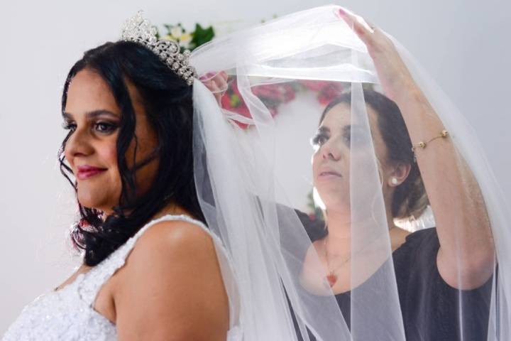 A finalização perfeita, o véu!