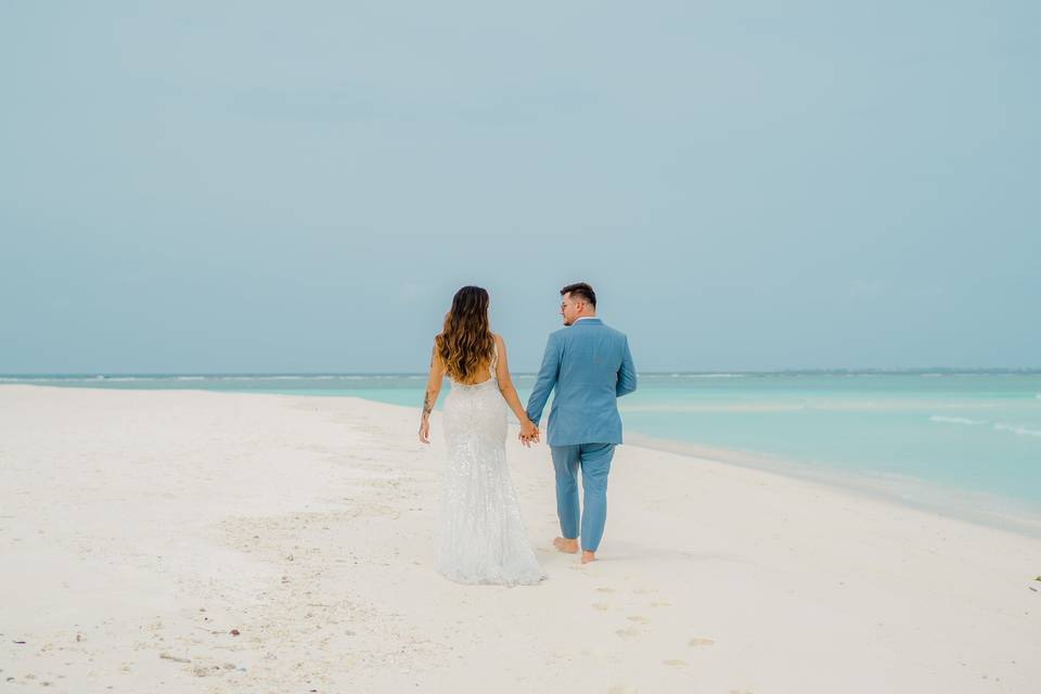 Elopement wedding em Maldivas