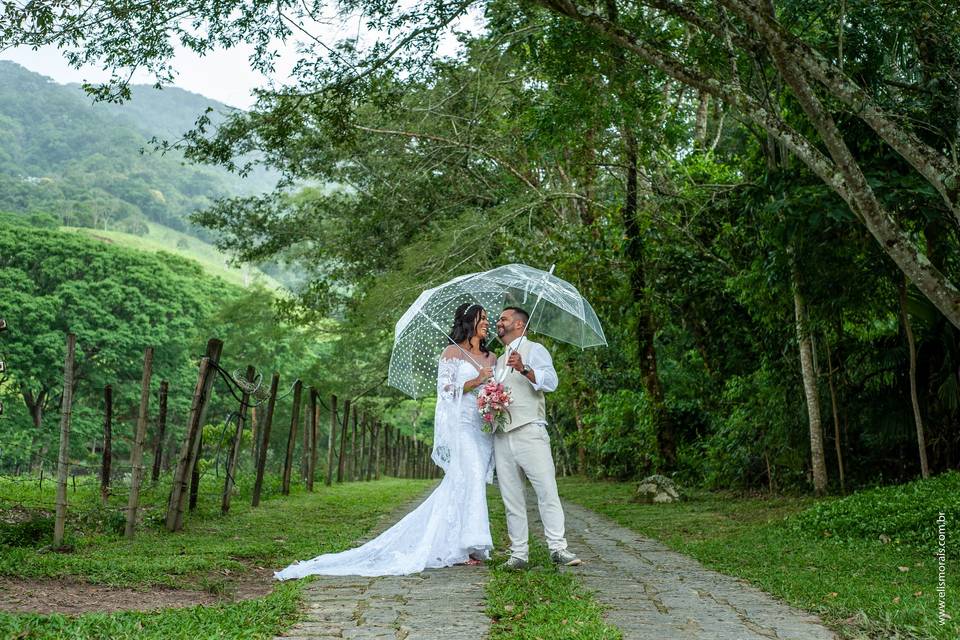 Ingrid e Leonardo na serra