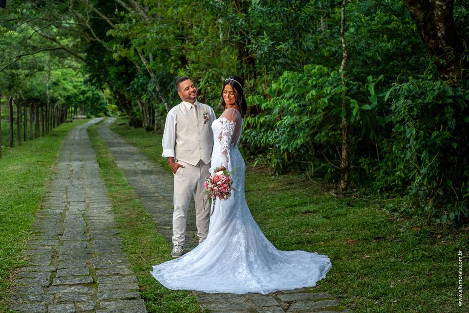 Ingrid e Leonardo na serra