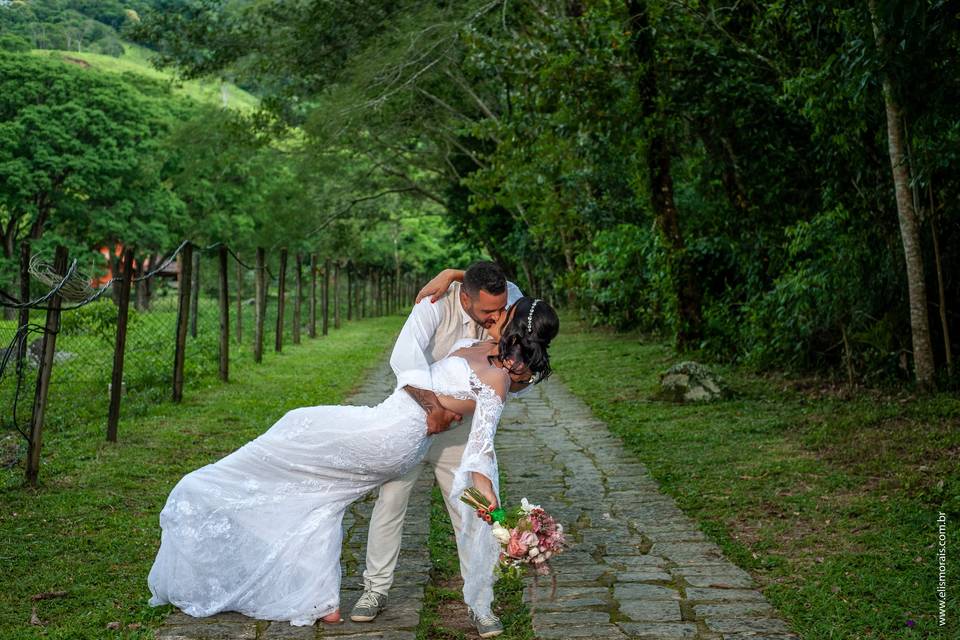 Ingrid e Leonardo na serra