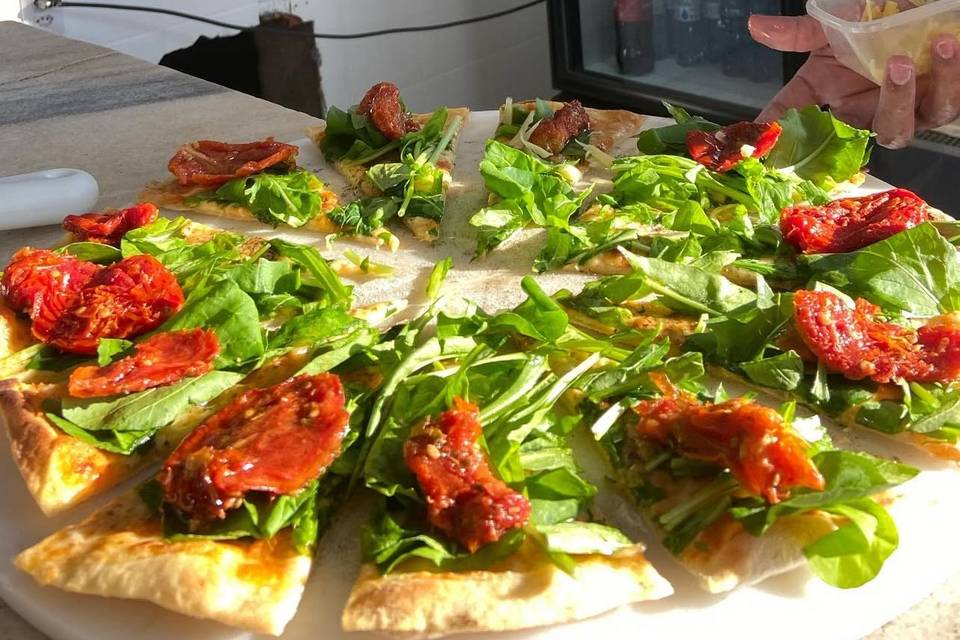 Rúcula com tomate seco