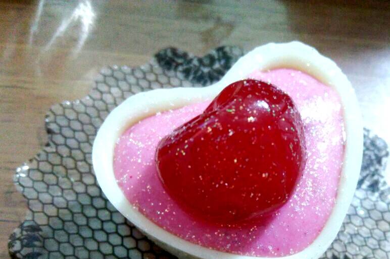 Coração de frutas vermelhas