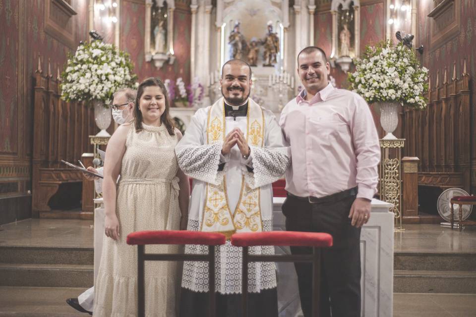 Foto com o padre