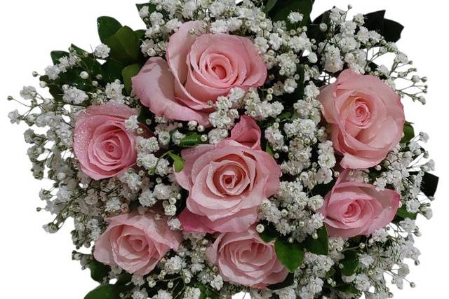 Lindo Buque de Noiva rosado