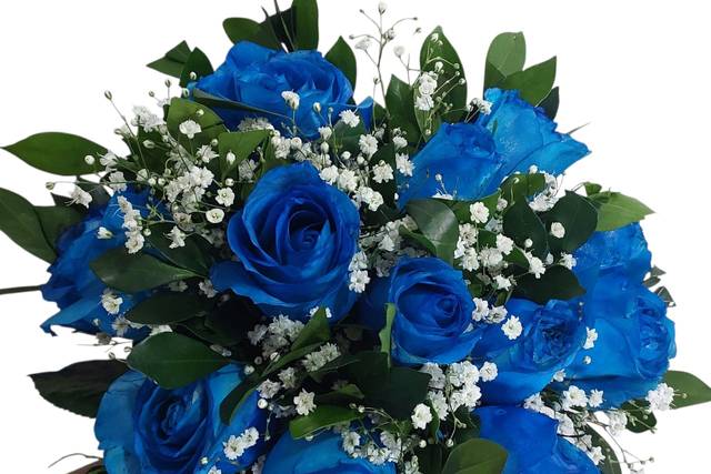 Buque de noiva azul