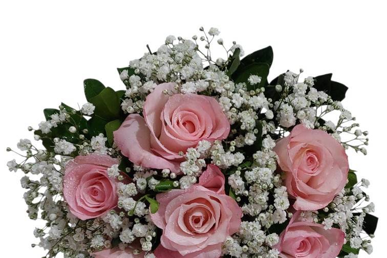 Lindo Buque de Noiva rosado