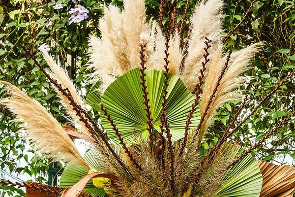 Arranjos florais secos