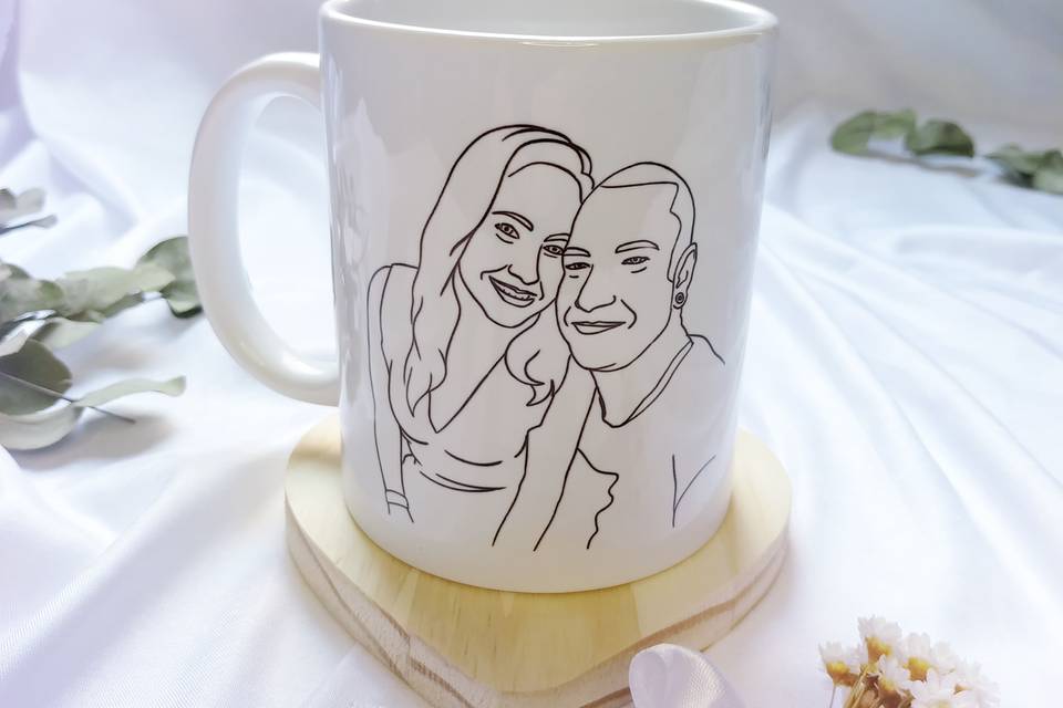 Caneca com ilustração