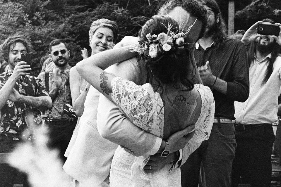 O beijo no casamento