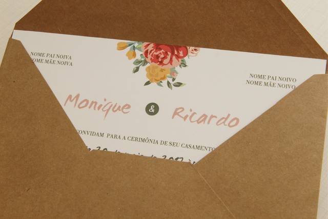Convite de Casamento Rústico