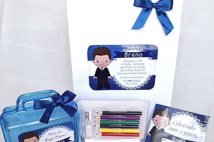 Kit colorir pajem  estojo18pçs