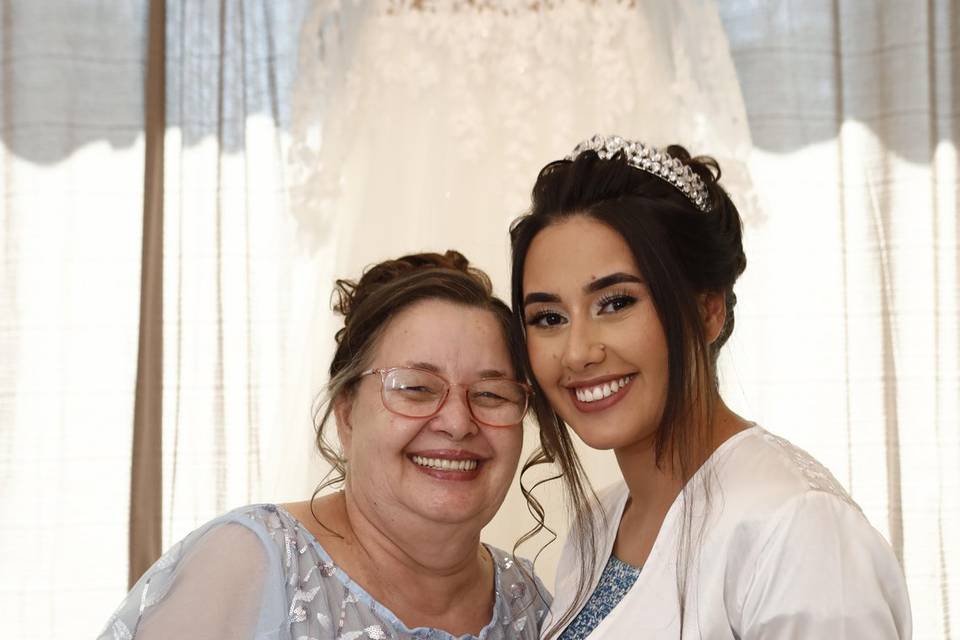 Noiva Emídio e sua mãe