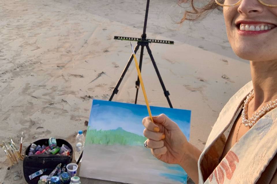 Pintando ao vivo