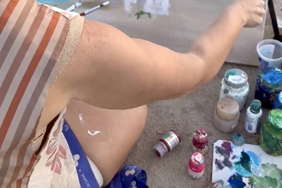 Pintando ao vivo no casamento