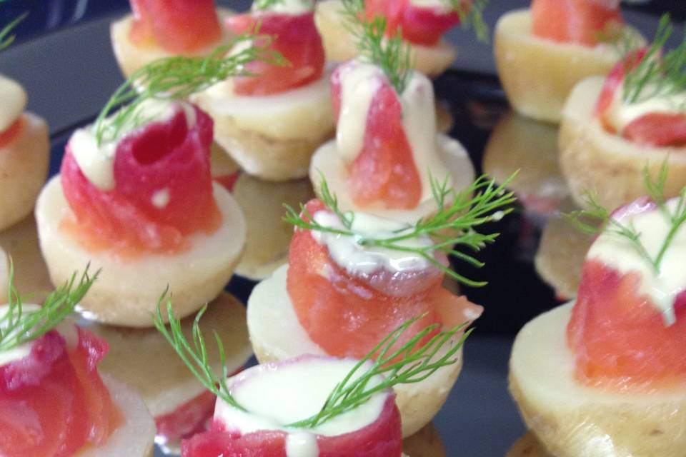 Finger food - gravlax de salmã