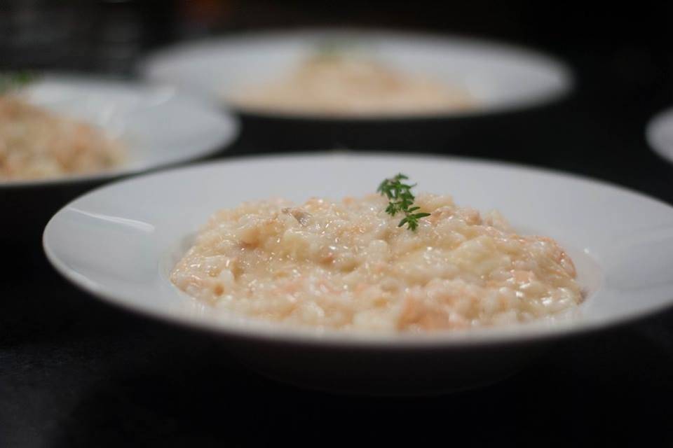 Risotto de camarão com brie