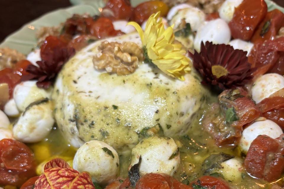 Burratas ao pesto