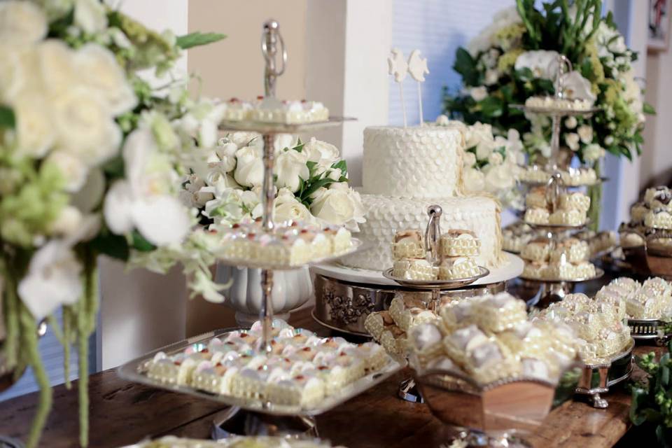 Decoração de mesa de casamento