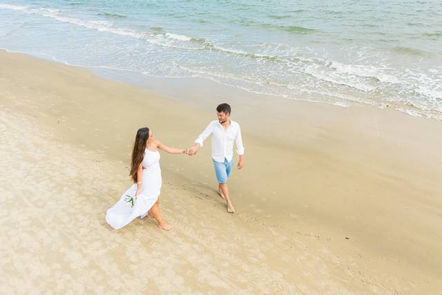 Ensaio Pré-wedding na praia