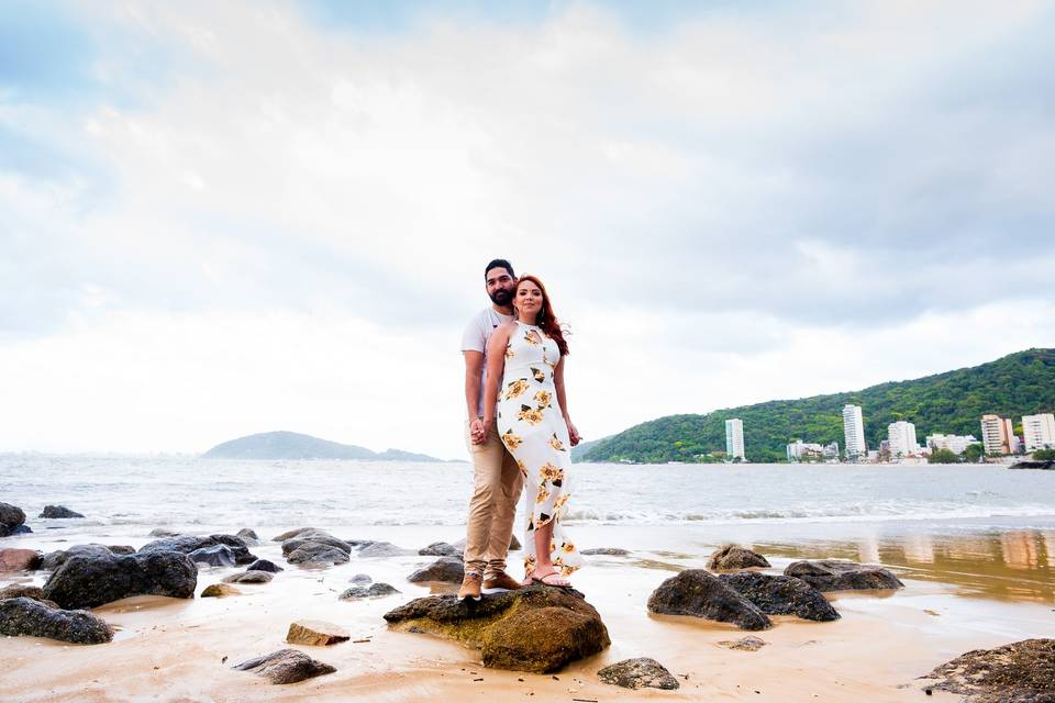 Noivos na praia