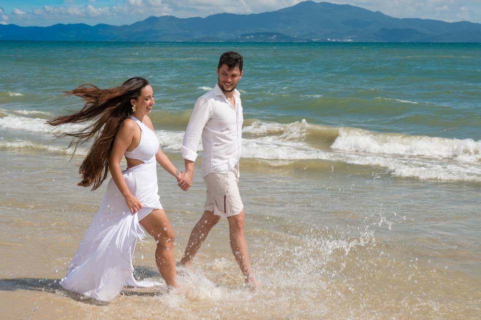 Pré-wedding pé na areia