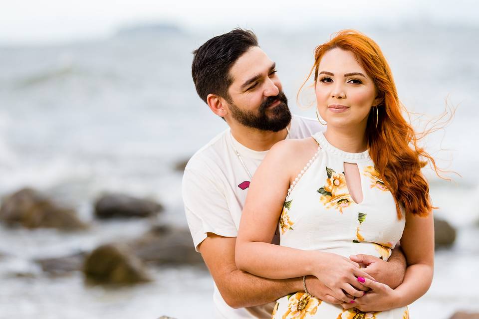 Ensaio casal no litoral