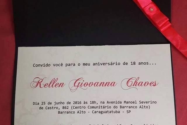 Convite envelope onda