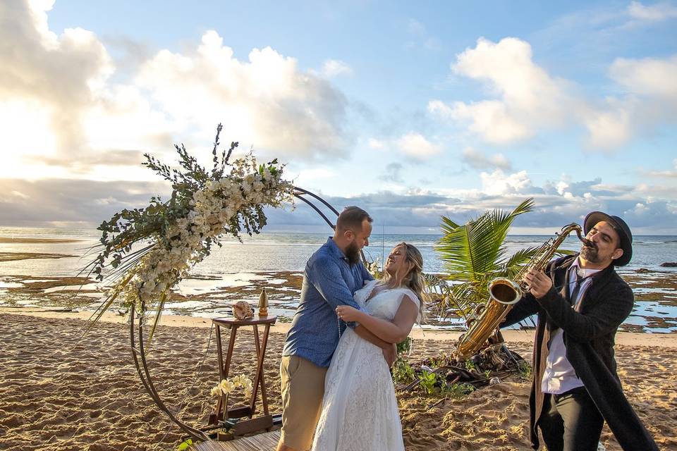 Casamento ao nascer do sol