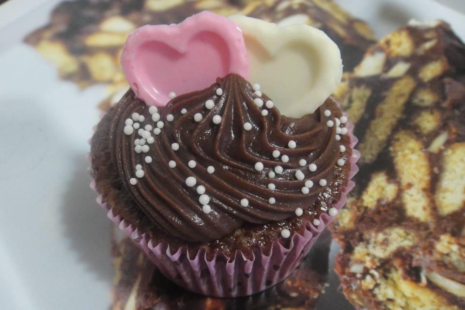 Cupcake Chocolate com Ganache