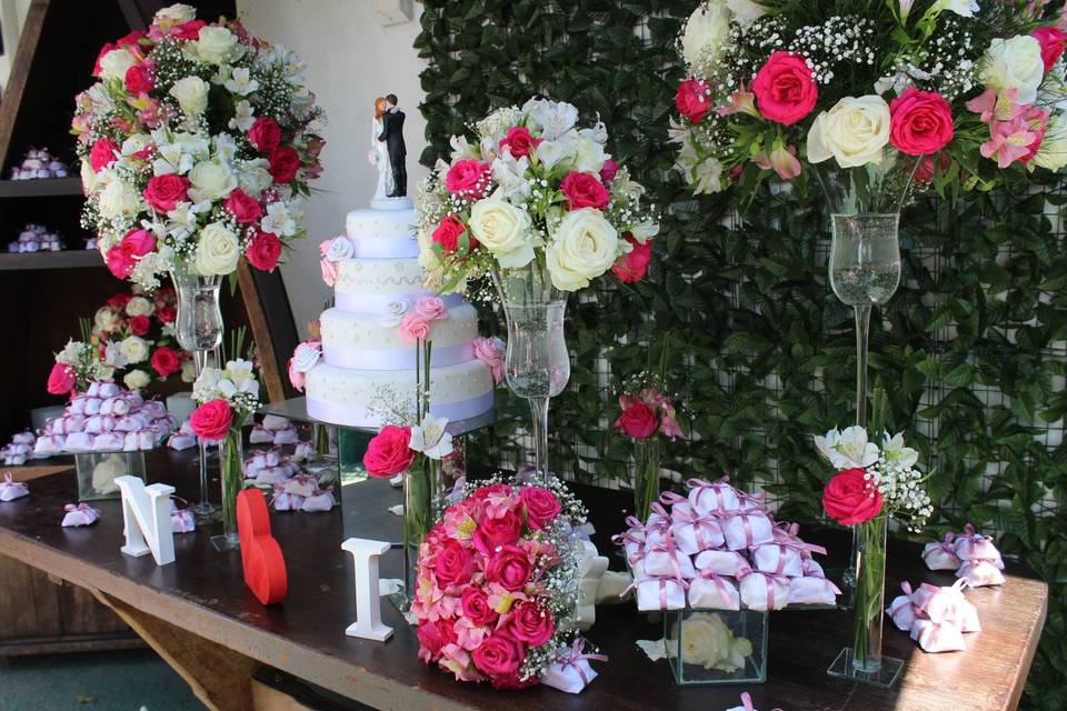 Mesa do bolo Casamento