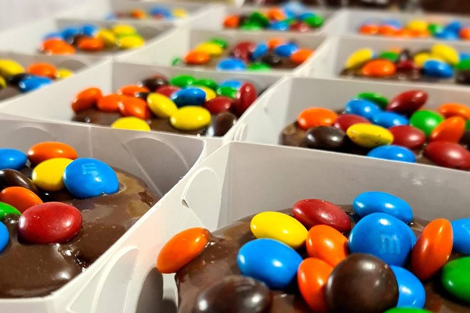 Chocolate belga com M&M