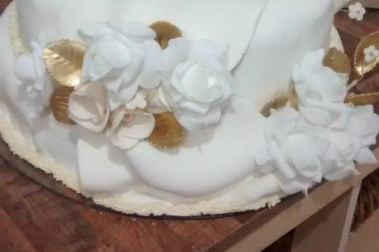 Bolo de casamento simples