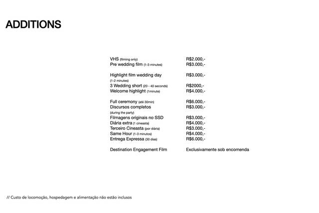 Prices 2026