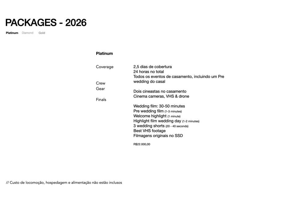Prices 2026