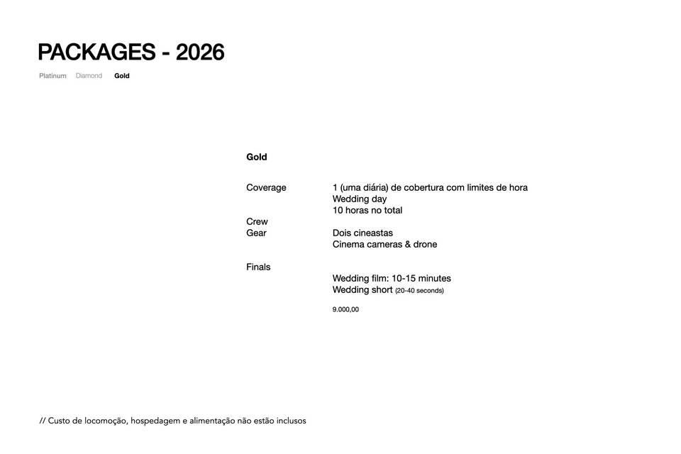 Prices 2026